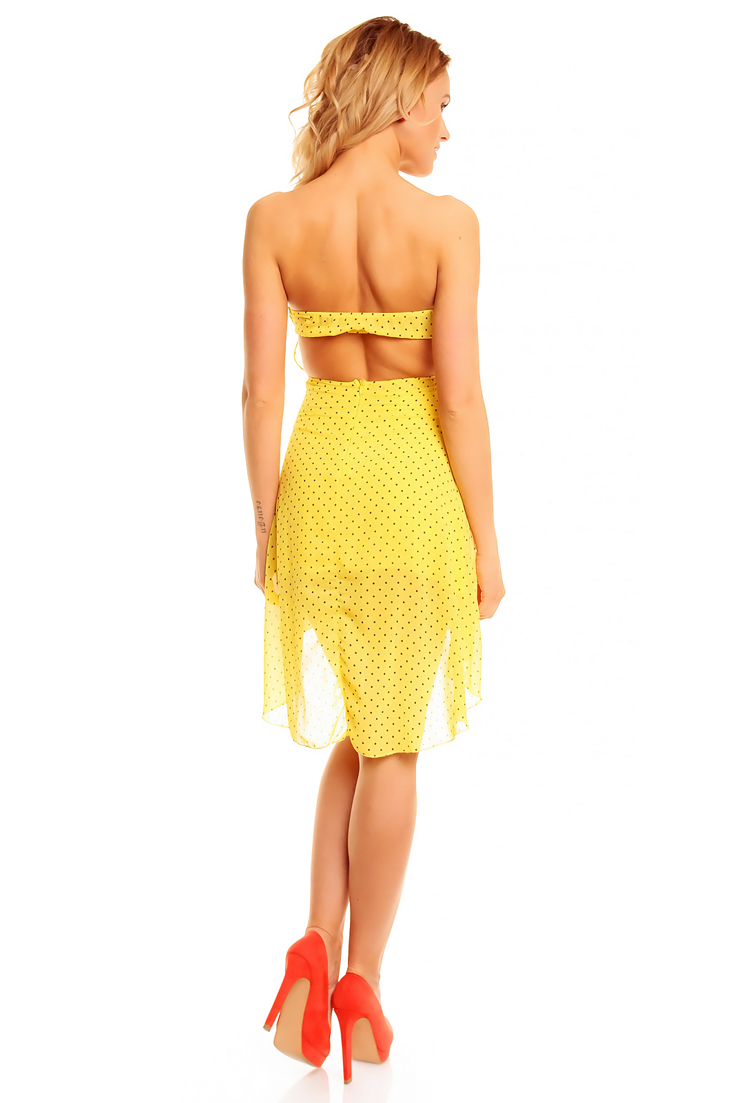 Kleid Mayaadi A038 Gelb-Schwarz - One Size