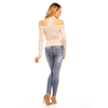 Top Langarm Lely Wood T6036 Beige - One Size