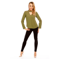 Top Langarm SHK X82 Khaki L