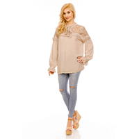 Top Langarm Mayaadi IT-61037 Braun - One Size