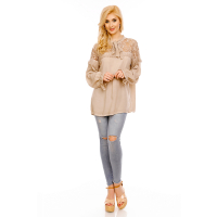Top Langarm Mayaadi IT-61037 Braun - One Size