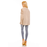 Top Langarm Mayaadi IT-61037 Braun - One Size