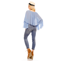 Top Long Sleeve Mayaadi IT-6318 Blue - One Size