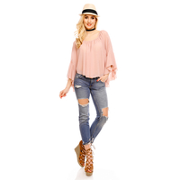Top Langarm Mayaadi IT-6318 Altrosa - One Size