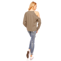 Top Langarm Eight Paris EP15453 Khaki M