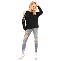 Top Langarm Eight Paris EP15453 Schwarz M