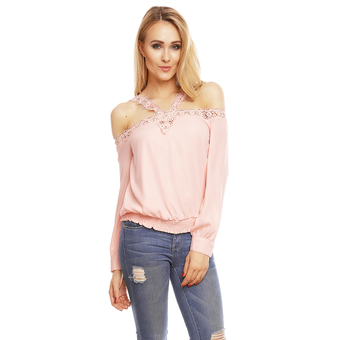 Top Langarm Voyelles L512 Lachs M