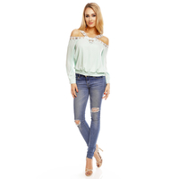 Top Langarm Voyelles L512 Mint M