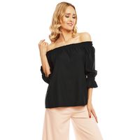 Top Lnog Sleeve Papillonne C2707 Black S/M