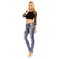 Pants Jeans Denim E1837 Blue XS