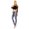 Pants Jeans Denim E1837 Blue XS