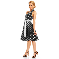 Kleid Mayaadi HS-5101 Schwarz-Weiß S/M