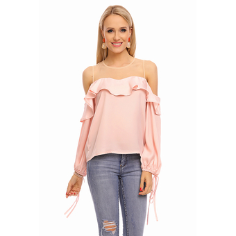 Top Langarm Jayloucy JL142 Rosa M/L