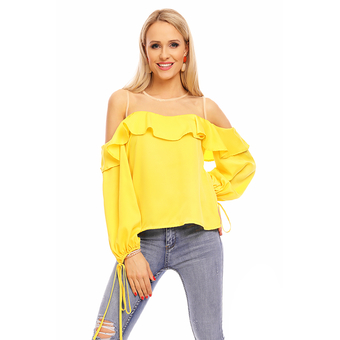 Top Langarm Jayloucy JL142 Gelb M/L