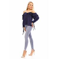 Top Langarm Jayloucy JL142 Dunkelblau S/M