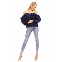 Top Langarm Jayloucy JL142 Dunkelblau M/L