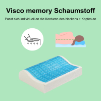 Kopfkissen Orthopädisches NY5-01K - Gel - 60x40x11/8 cm - Visco